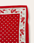 Vintage Early 1900’s Turkey Red Floral Border Bandana