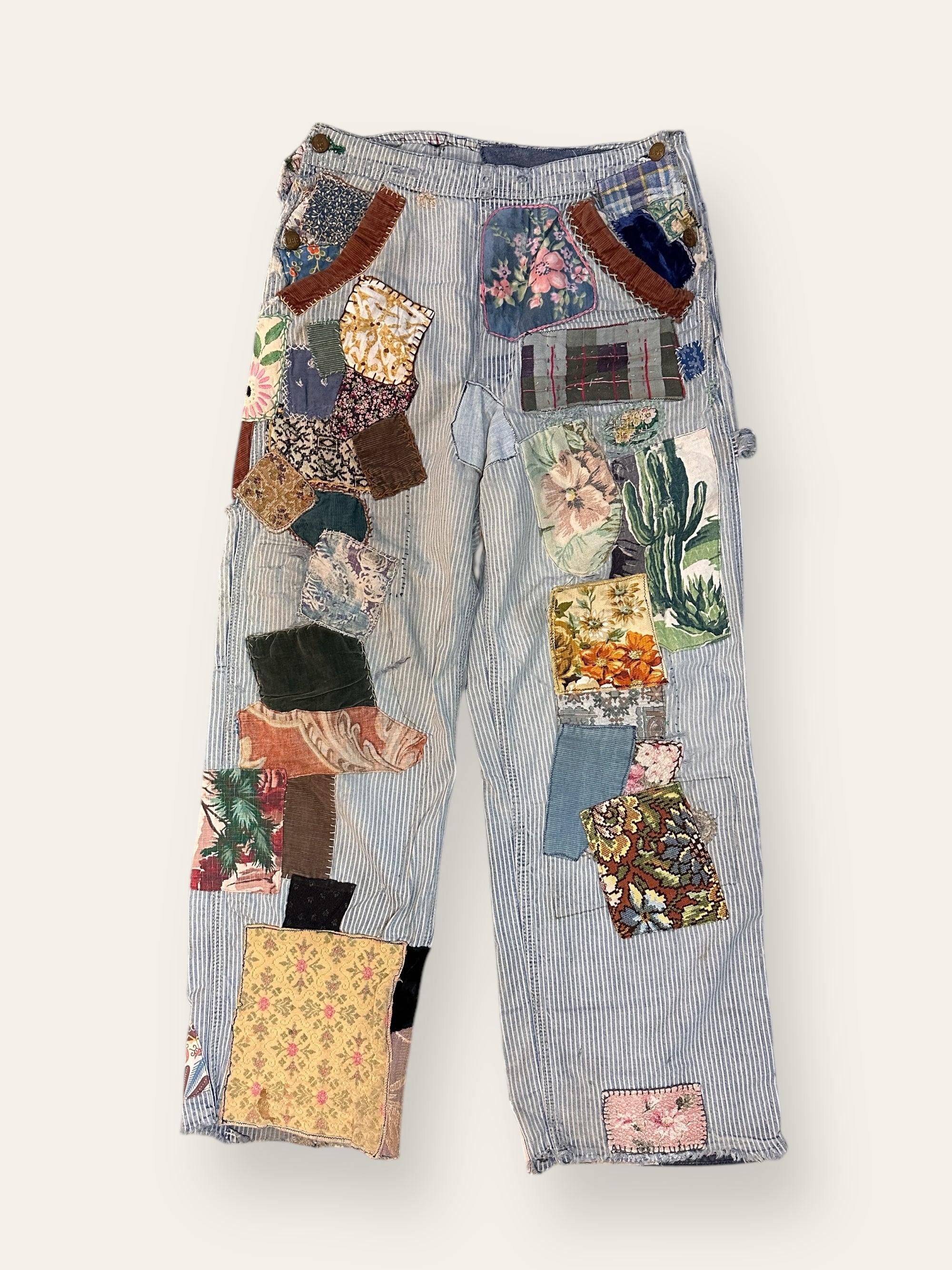 Vintage 1960’s Original Hippie Patched Lee Denim Jeans W:27