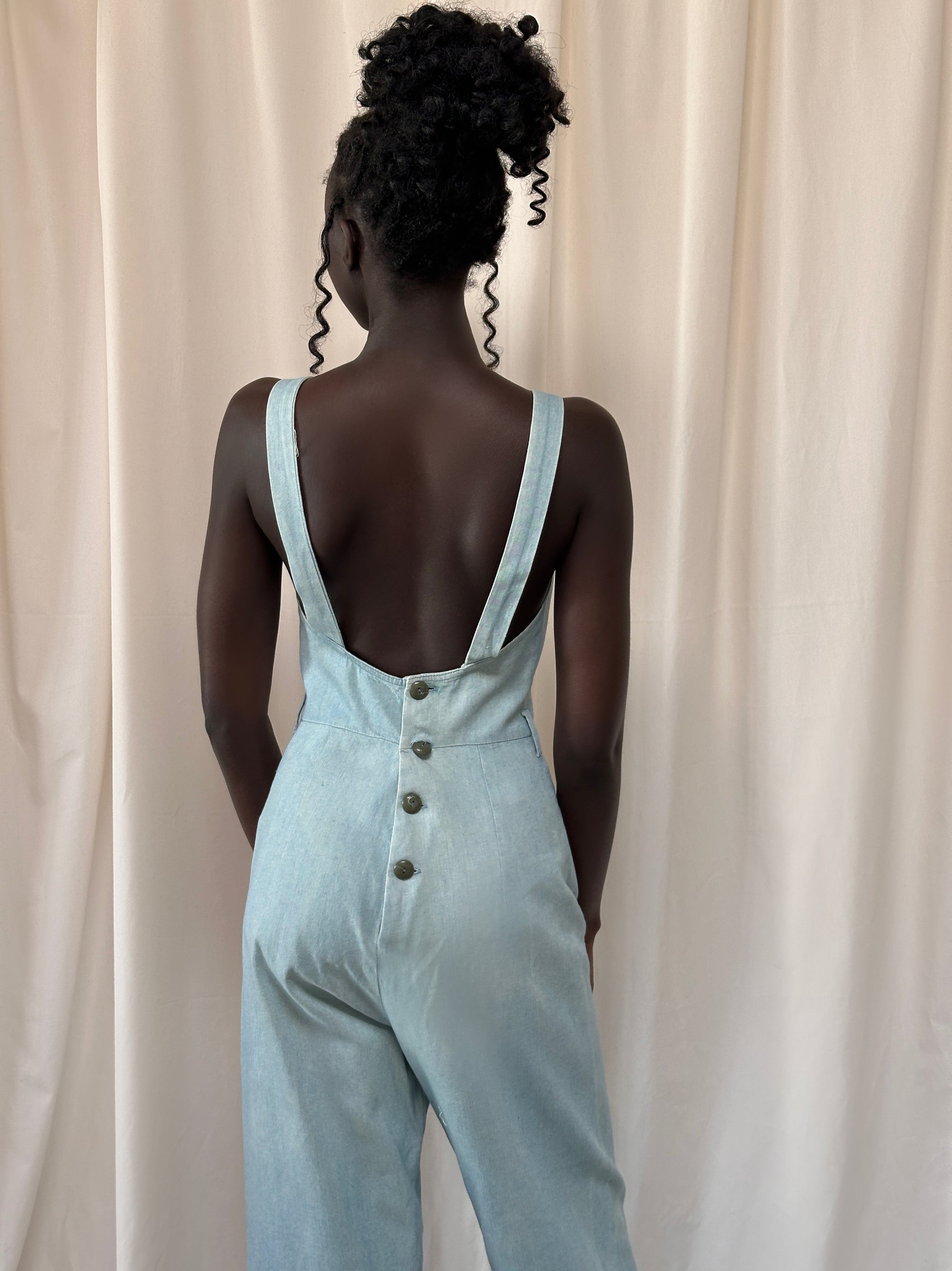 Vintage 1930’s Embellished Twill Jumpsuit