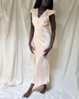 Vintage 1930’s Silk Bias Cut Peach Negligée