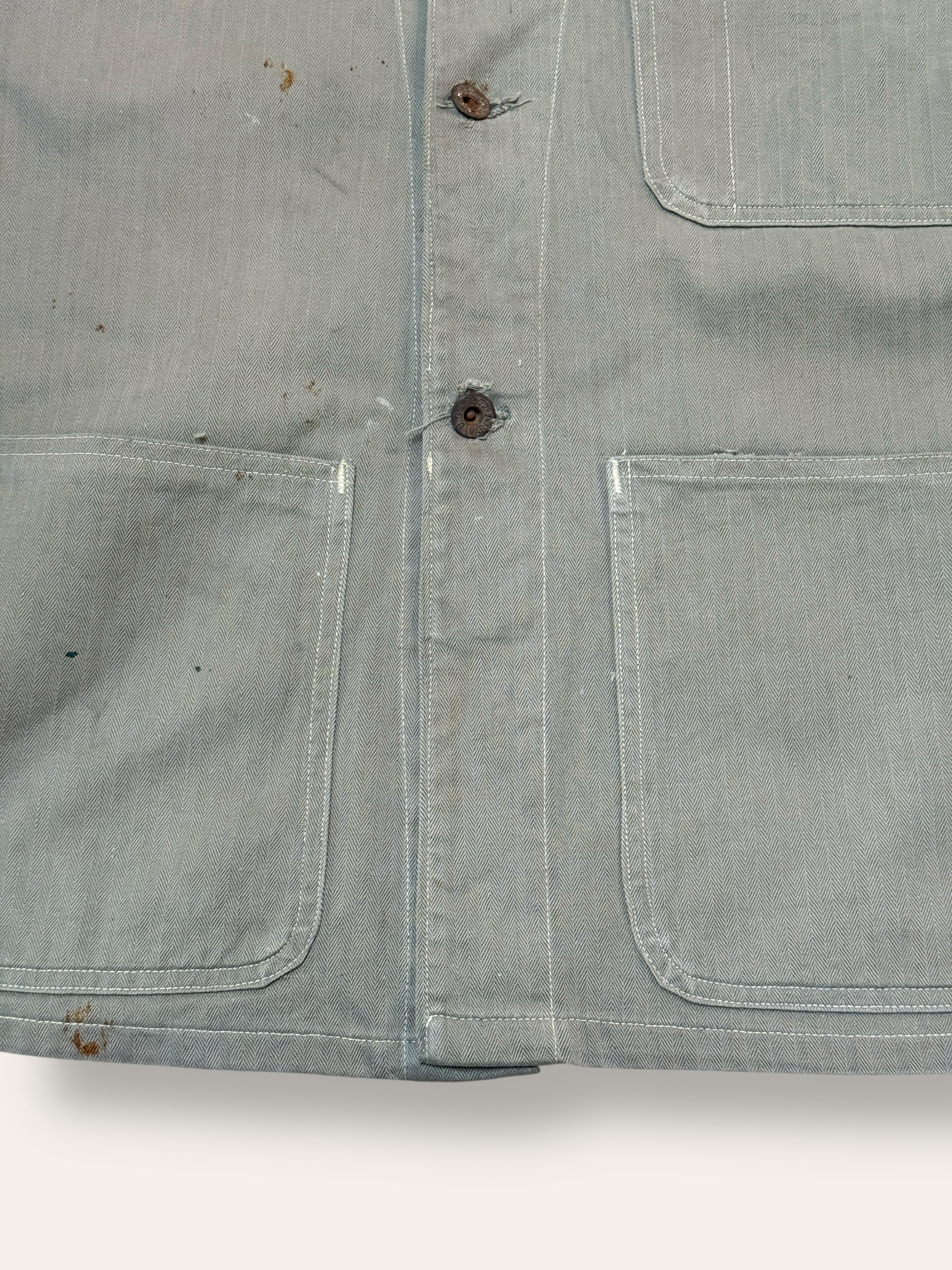 Vintage 1940’s WWII USMC P41 HBT Twill Stencil Utility Jacket