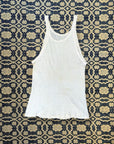 Vintage 1940’s Ribbed Cotton Tank | Heritage Blank Antique White Undershirt