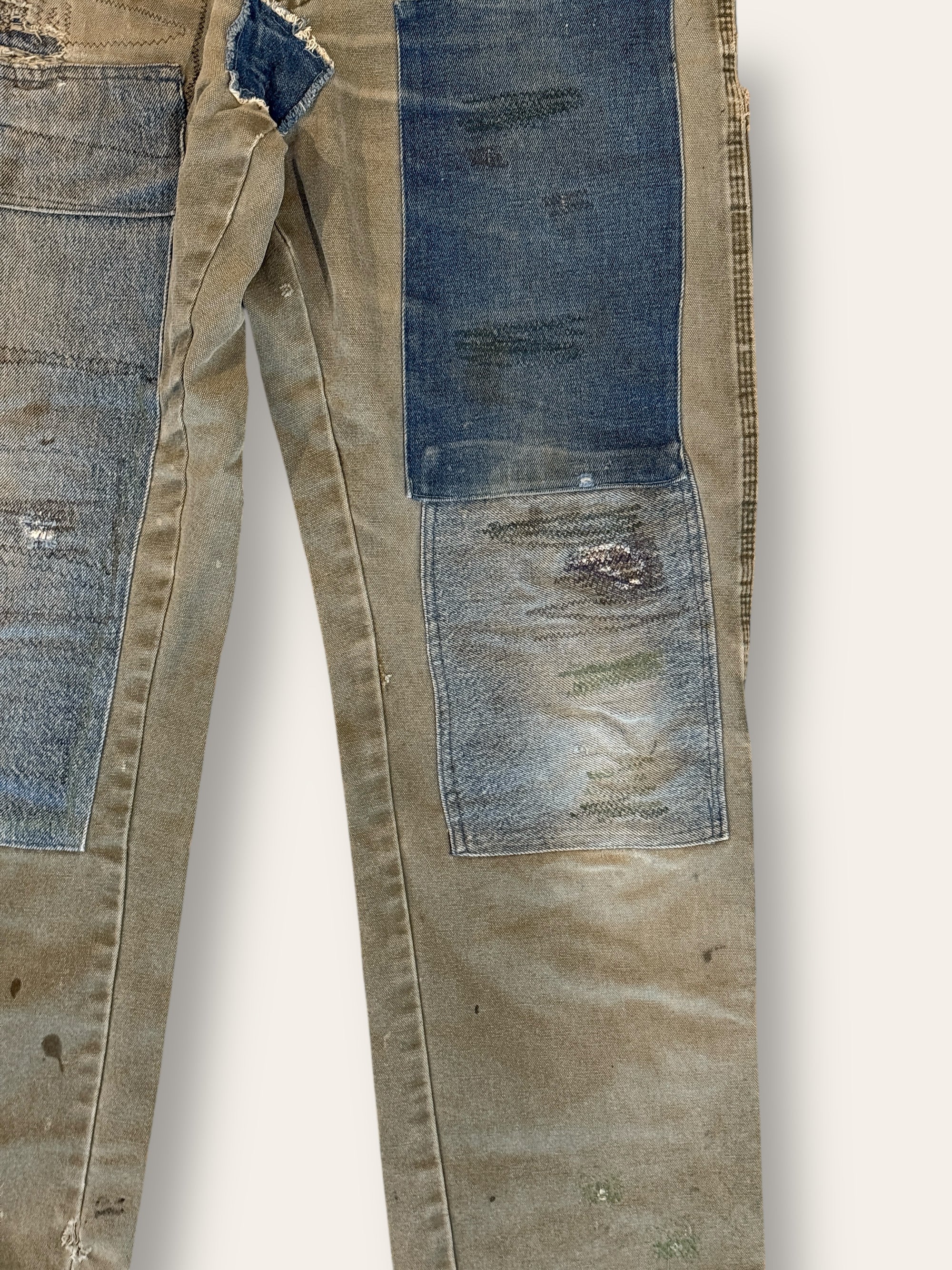 Vintage 1990’s Sage Green Dickies Repaired Pants W:36
