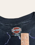 Vintage 1990s Harley Davidson Lightning & Thunder T-Shirt | Bob Dron Oakland Dealer Tee