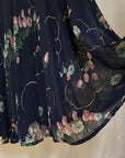 Vintage 1940’s Semi-Sheer Floral Chiffon Dress