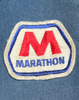 Vintage 1970s Marathon Oil Distressed Work Jacket | Vintage Mechanic Workwear