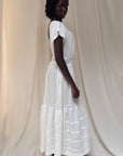 Vintage Edwardian “Deep V” Gauze Cotton Eyelet Dress
