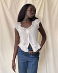 Vintage Early 1900’s Cotton Lace Corset Cover