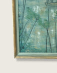 Vintage 1960s Joan Bergevin Mid-Century Modern Impressionist Oil Painting Titled “Evening Retreat” | Vintage MCM Coastal Masterwork Painting