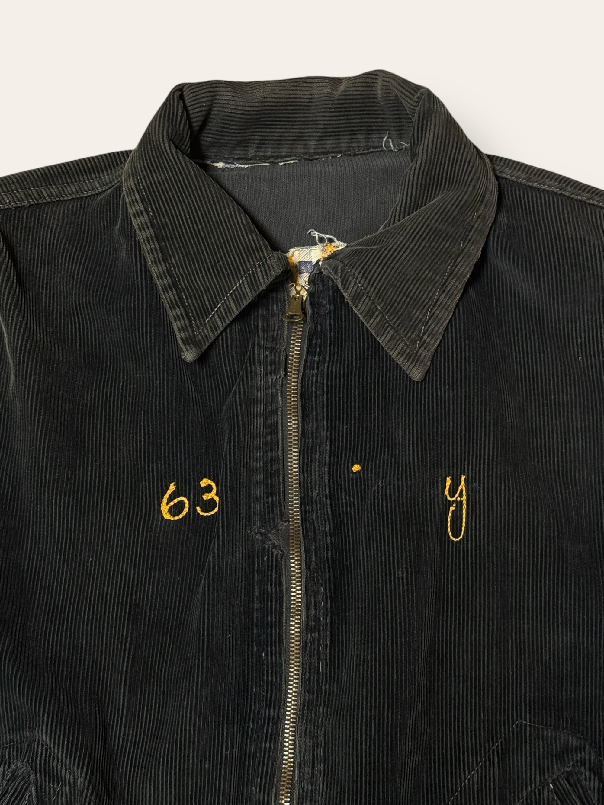 Vintage 1963 Corduroy School Sport Chain Stitch Jacket