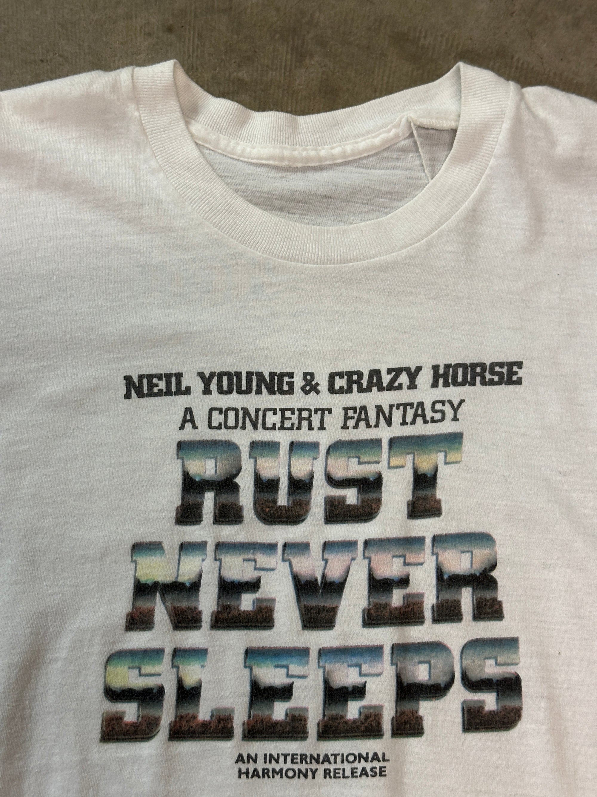 Vintage 1970’s Neil Young Rust Never Sleeps T-shirt