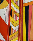 Vintage 1960’s Emilio Pucci Geometric Silk Blouse | Made in Italy Saks Fifth Avenue Silk Shirt