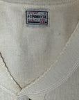 Vintage 1940’s Penney’s Cotton Henley | Heritage Blank Antique White Shirt