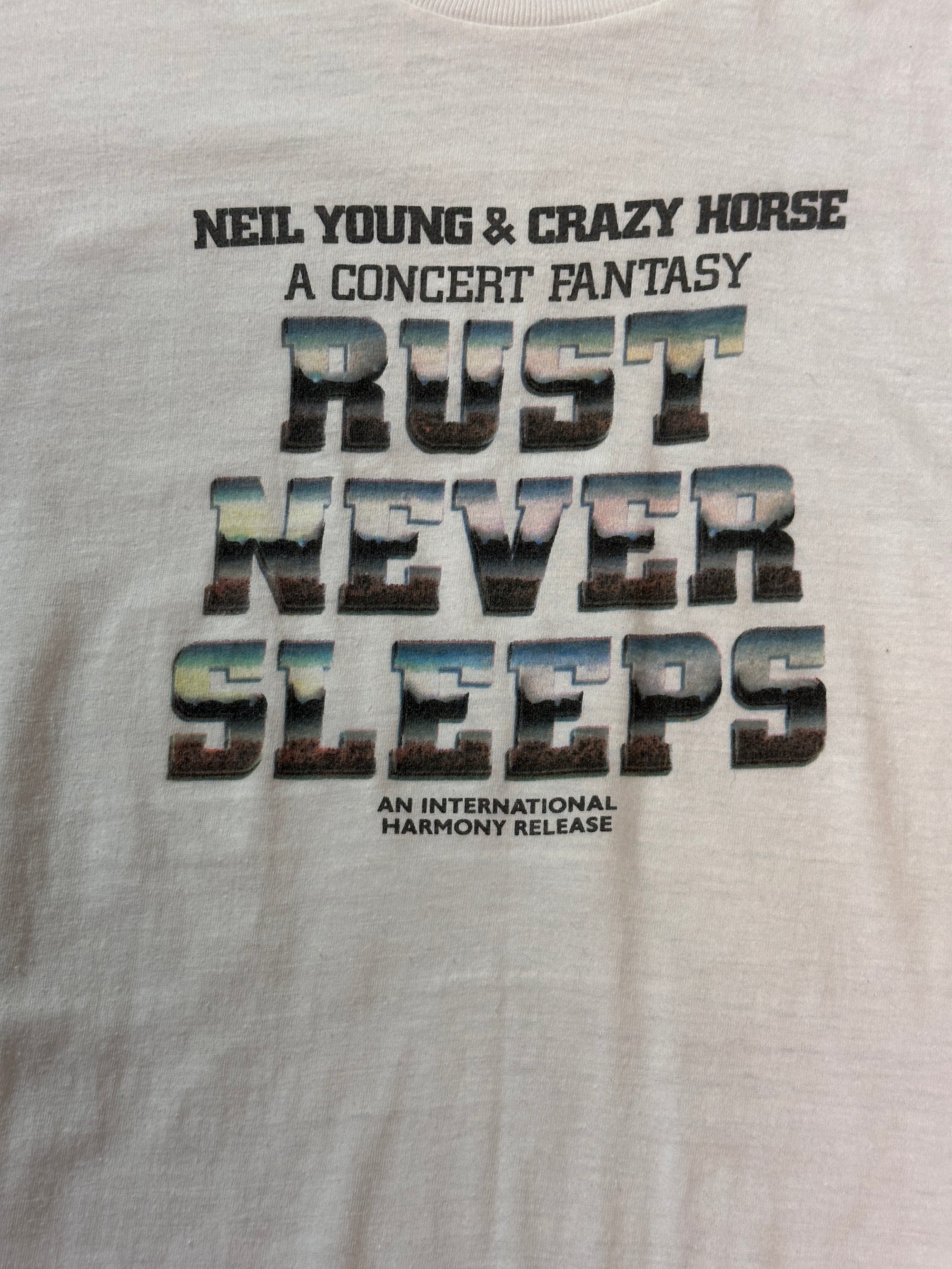 Vintage 1970’s Neil Young Rust Never Sleeps T-shirt