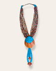 Vintage Santo Domingo Turquoise Spiny Oyster Shell Necklace