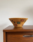 Vintage Jicarilla Apache Coil Handmade Basket | Native American Geometric Basket