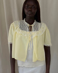 Vintage 1930s Silk & Lace Bed Jacket | Silk Lingerie Layering Top