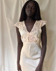 Vintage 1930’s Silk Bias Cut Peach Negligée