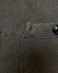 Vintage 1930s Distressed Cotton Grey Heather Work Cardigan