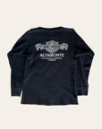 Vintage 1980s Harley Davidson Waffle Knit Thermal Shirt | Original 80s Harley 3D Emblem Eagle Shirt