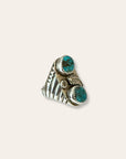 Vintage Navajo 1970’s Sterling Silver and Turquoise Ring Size 9