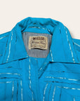Vintage 1950’s Turquoise Fleck Miller Western Rayon Shirt