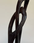 Vintage 1960s Mid-Century Modern Makonde Shetani Spirit Sculpture | Hand-Carved African Blackwood (Mpingo Ebony)