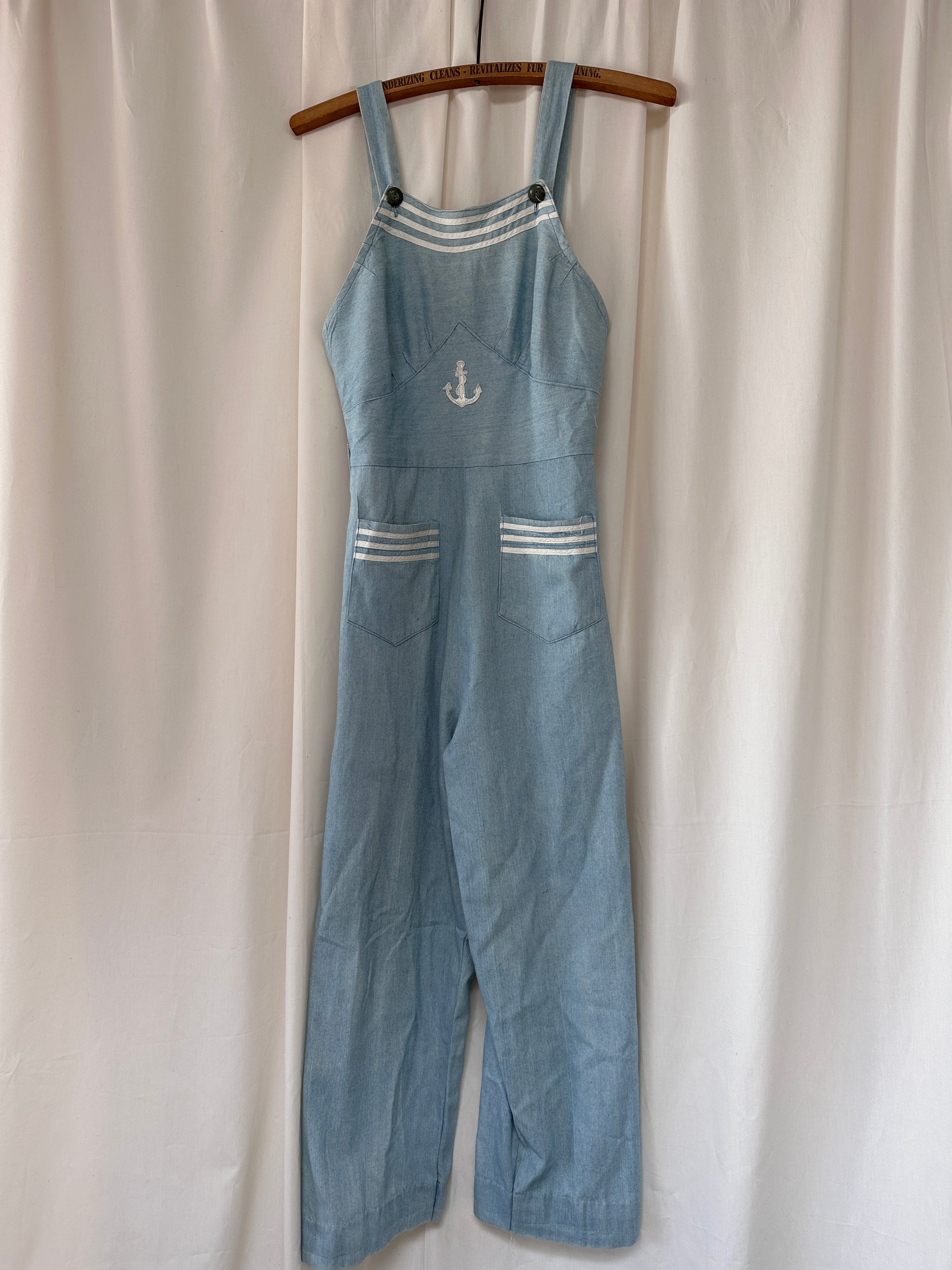 Vintage 1930’s Embellished Twill Jumpsuit