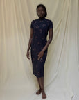 Vintage 1950’s Rayon Horseshoe Cheongsam Dress