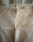Vintage 1900s Silk & Lace Camisole Top | Edwardian Ivory Lace Bustier Crop | Antique Lingerie Blouse