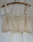 Vintage 1920s Silk & Lace Tank Top | Flapper Era Sleeveless Camisole