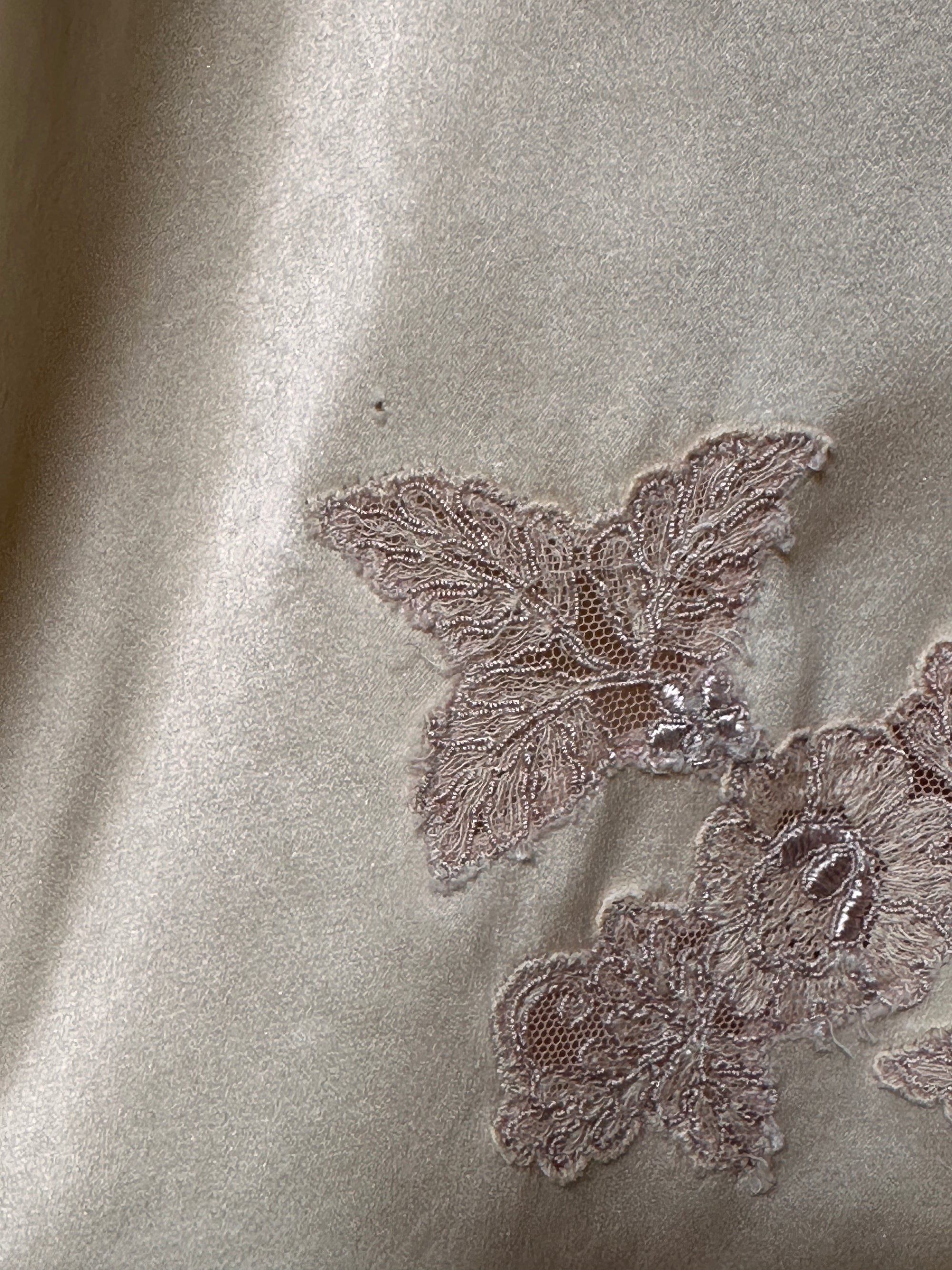 Vintage 1930’s Silk & Lace Champagne Slip Dress