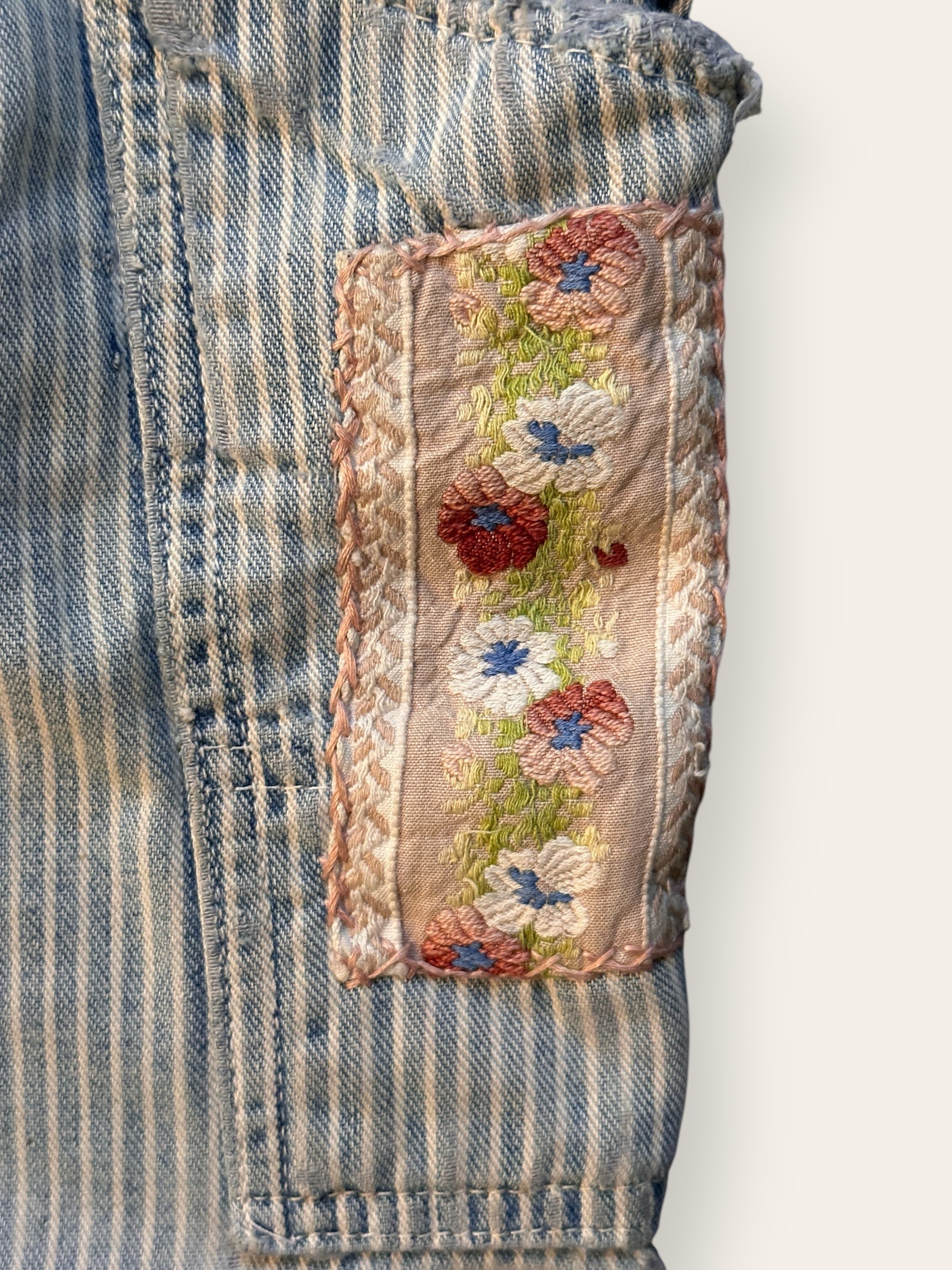 Vintage 1960’s Original Hippie Patched Lee Denim Jeans W:27