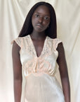 Vintage 1930’s Silk Bias Cut Peach Negligée