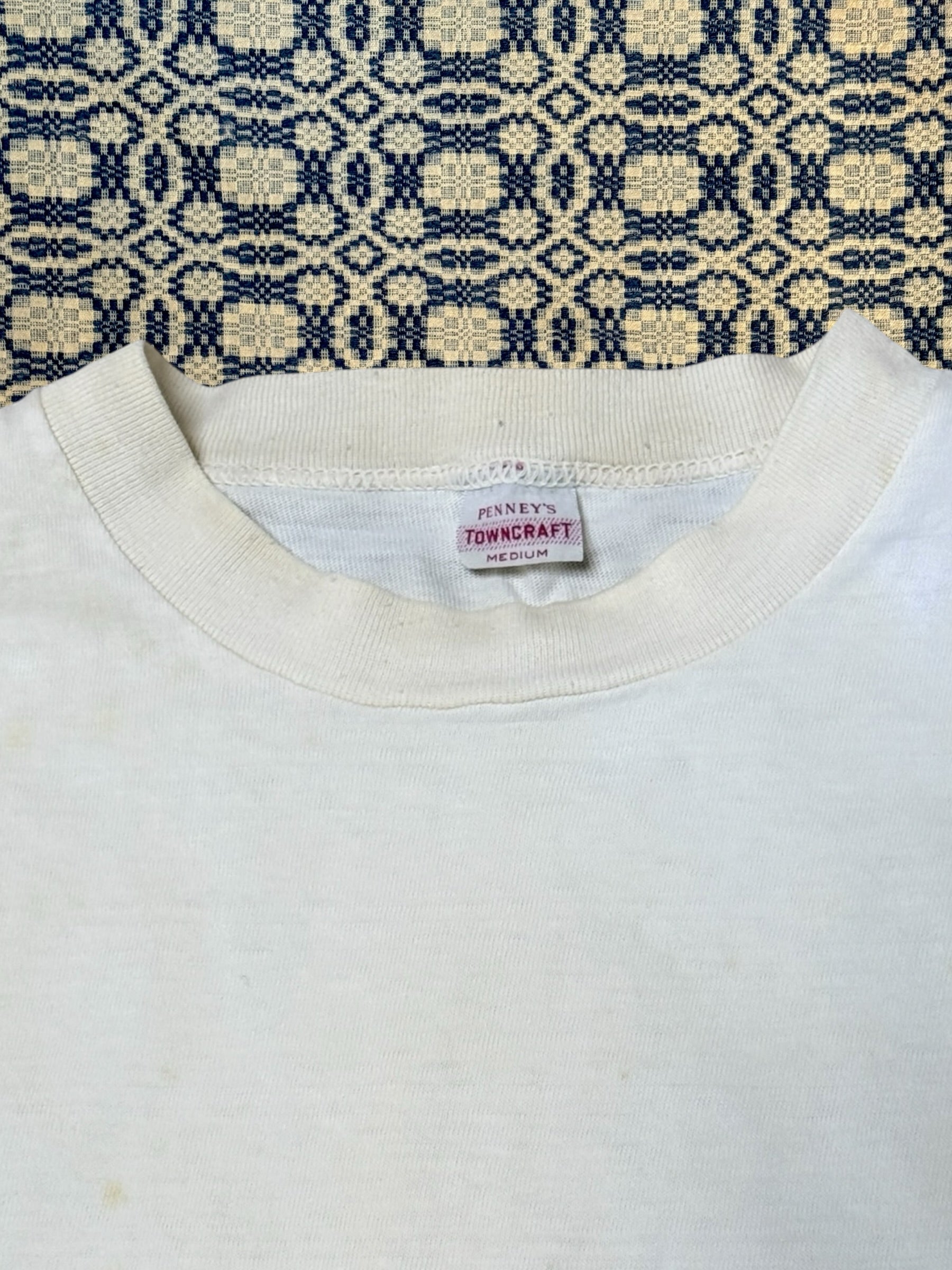Vintage 1950's Towncraft Cotton T-Shirt | Heritage Blank Antique