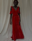 Vintage 1930’s Poppy Velvet Dress
