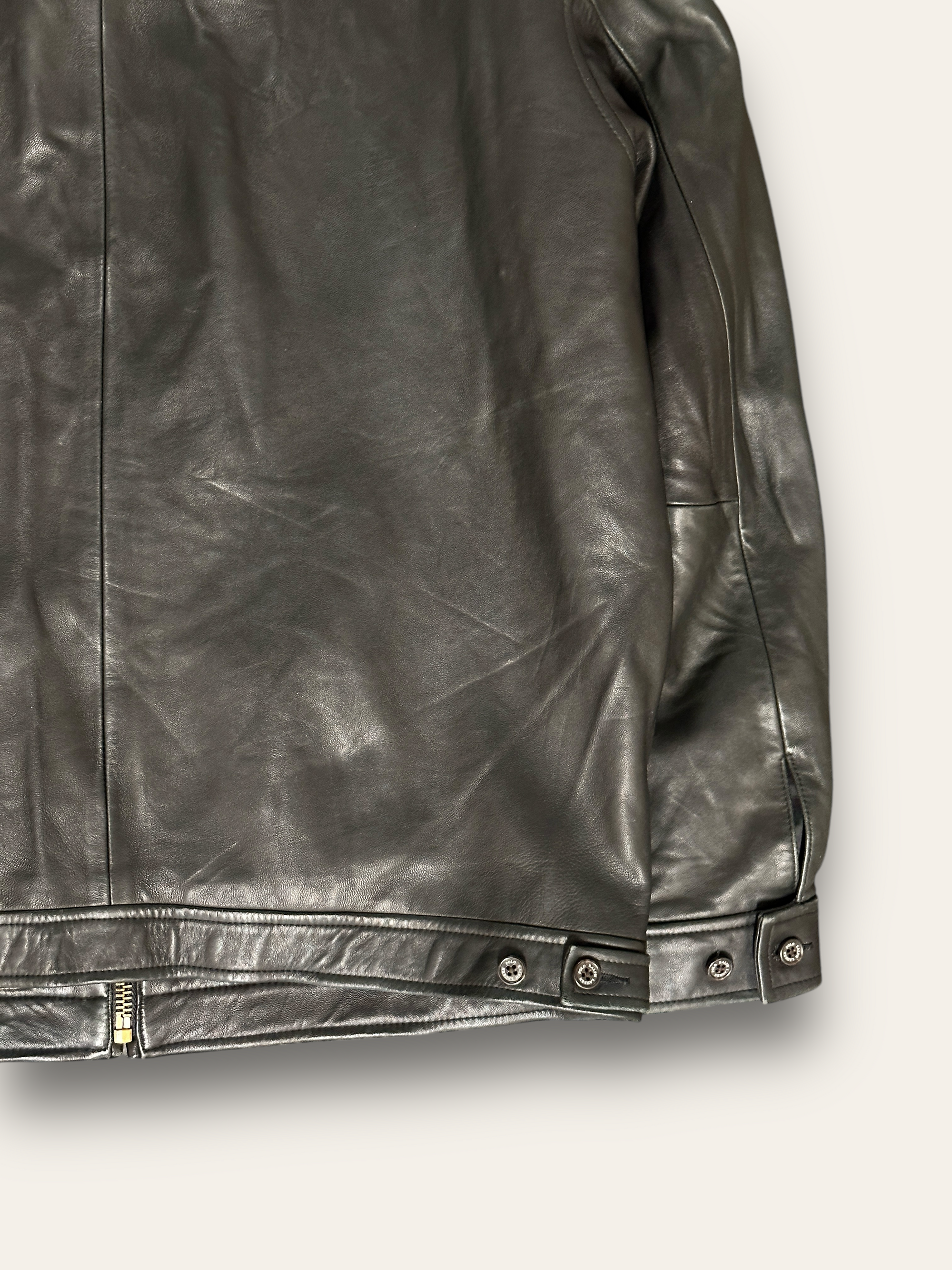 Vintage 1990’s Sun Faded Ralph Lauren Polo Leather Jacket