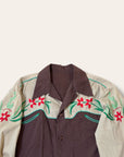 Vintage 1940’s Cactus Flower Embroidery Western Shirt