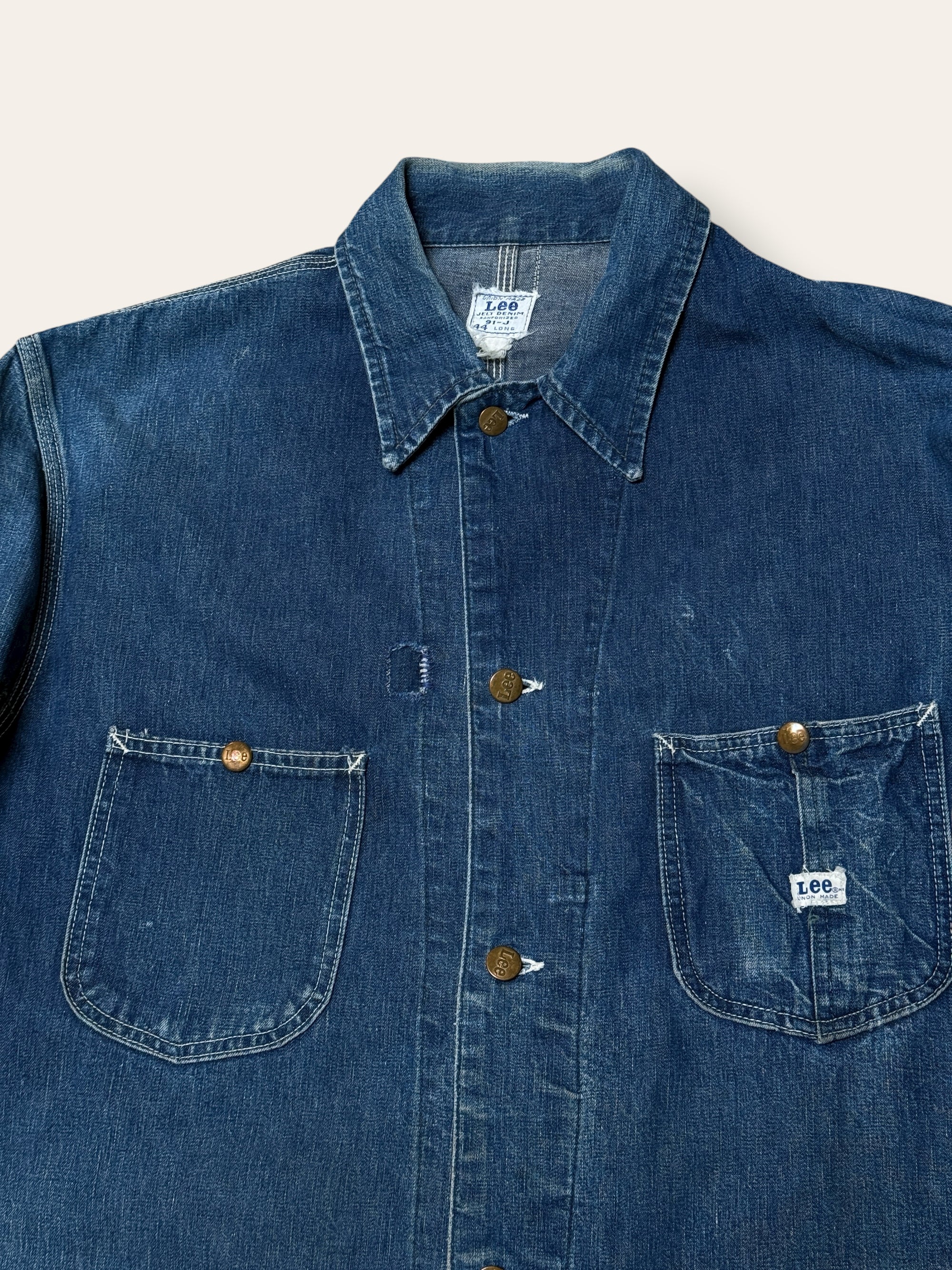 Vintage 1950’s LEE 91-J Denim Chore Jacket Size 44L