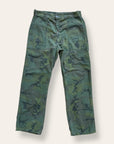 Vintage 1970’s Civilian ERDL Camo Sateen Baker Pants W:33