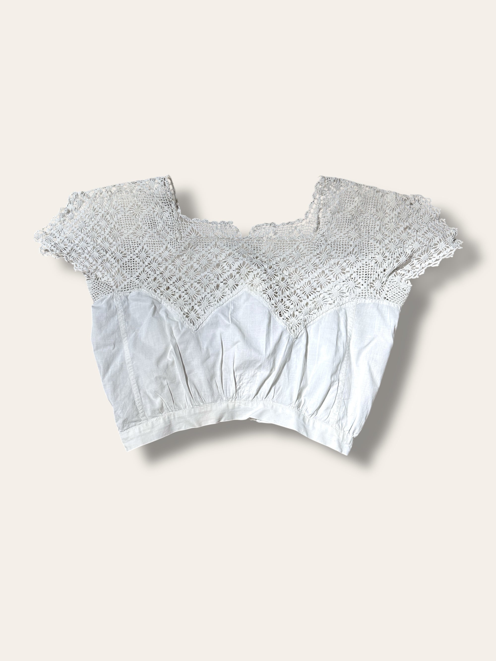 Vintage Edwardian Crochet Bodice Top