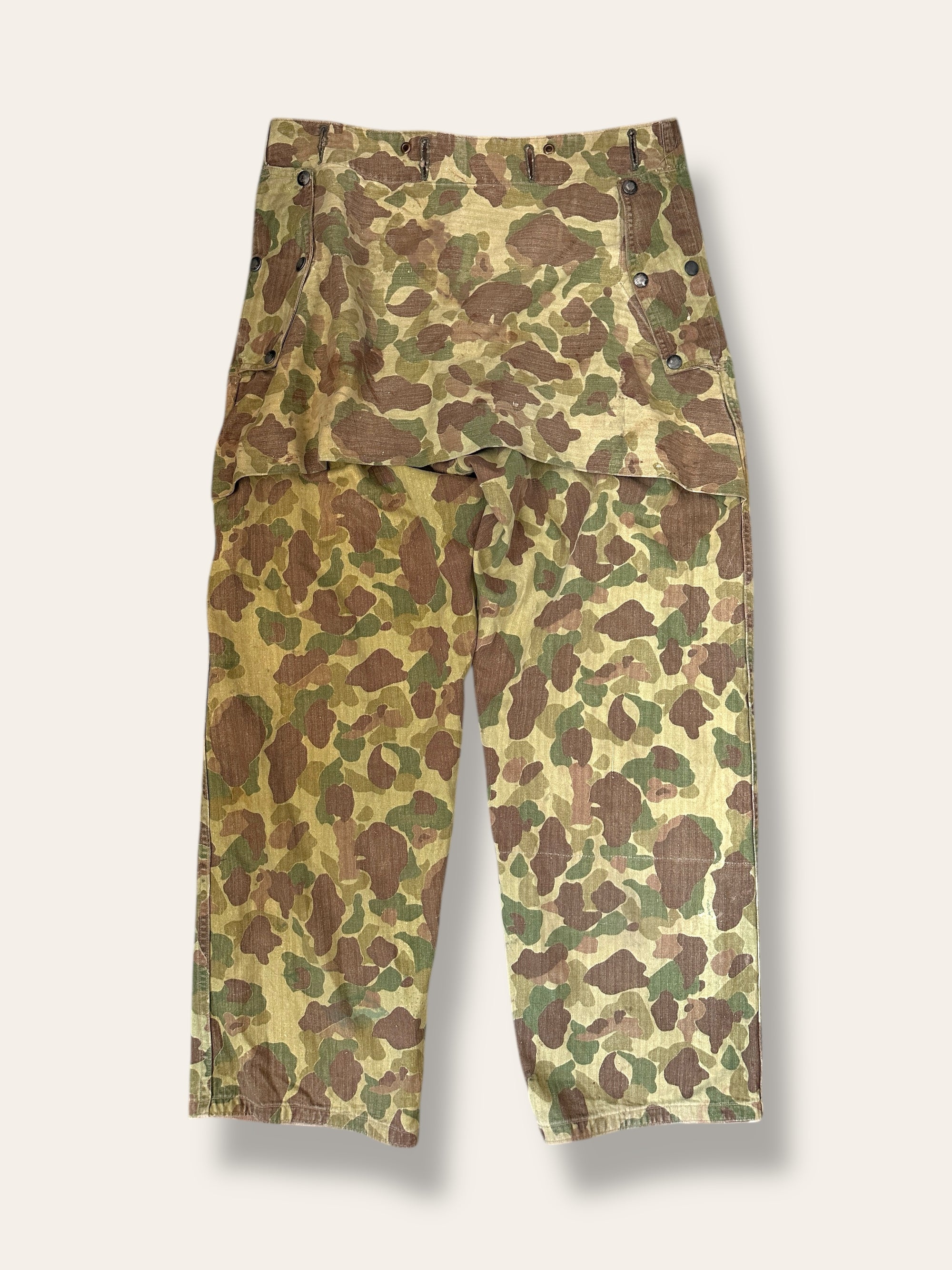 Vintage WWII USMC P44 TROUSERS Frogskin CAMOUFLAGE W:34