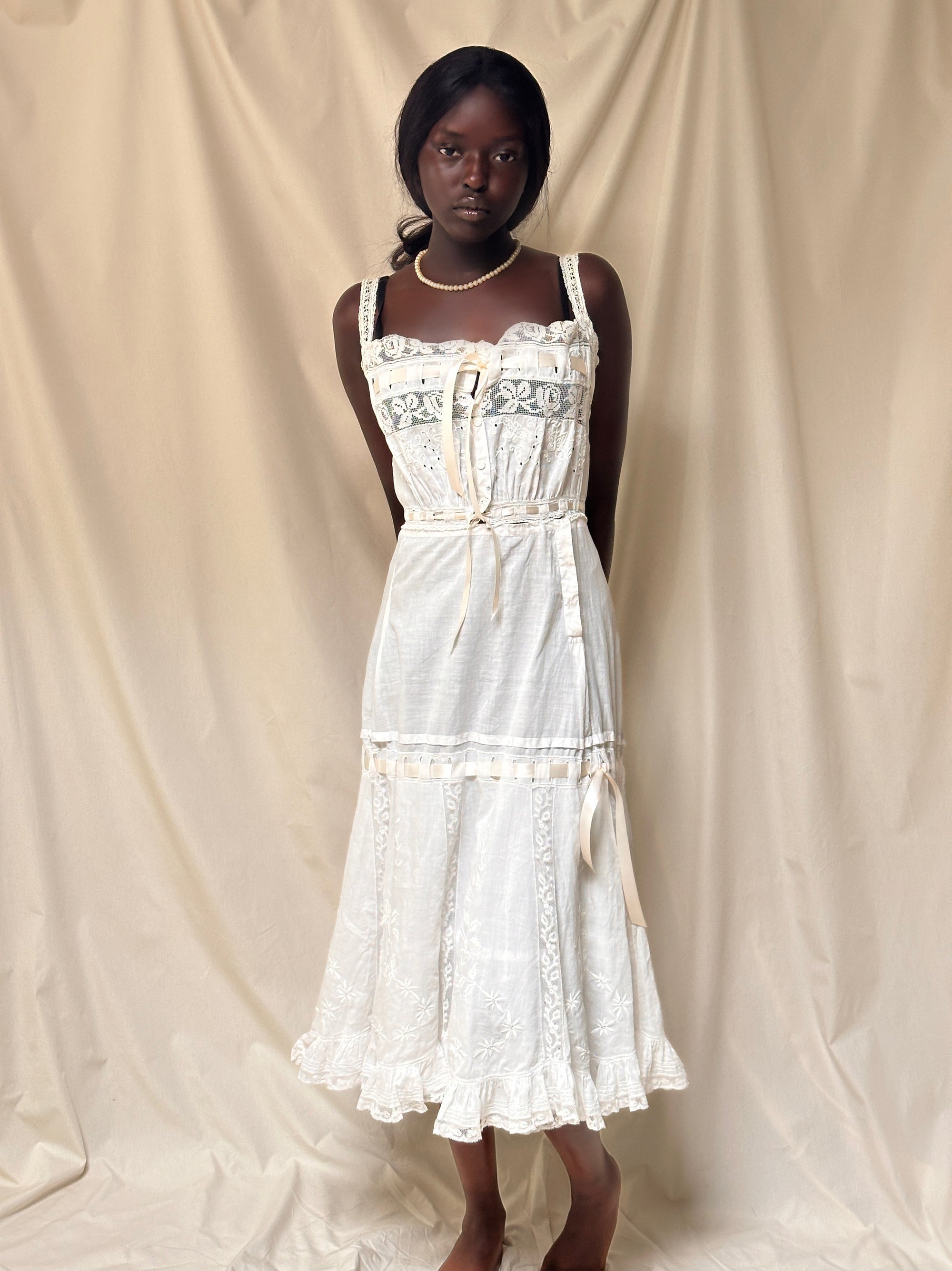 Vintage Edwardian Layered Chemise Slip Dress
