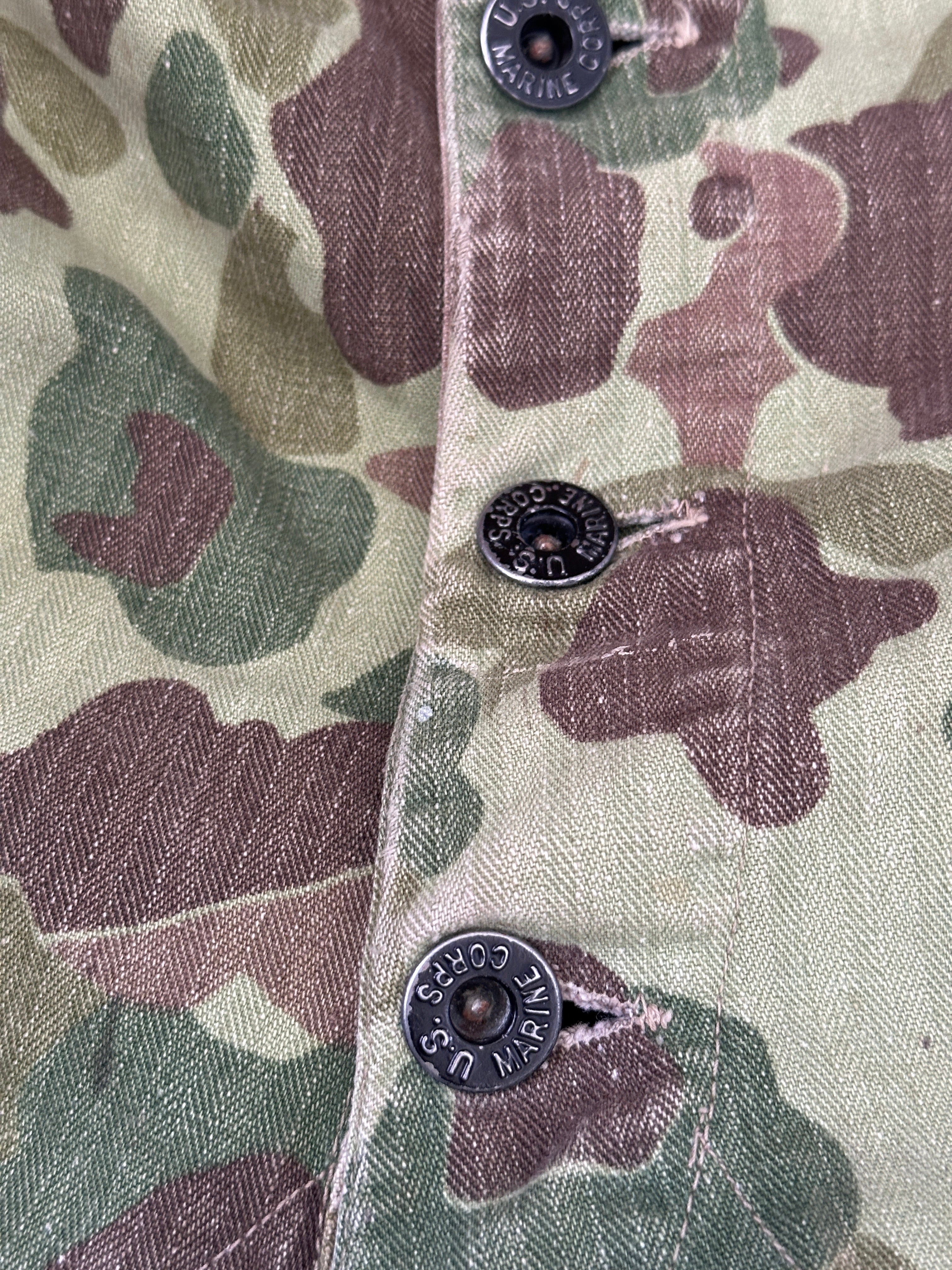 Vintage WWII USMC P44 TROUSERS Frogskin CAMOUFLAGE W:34