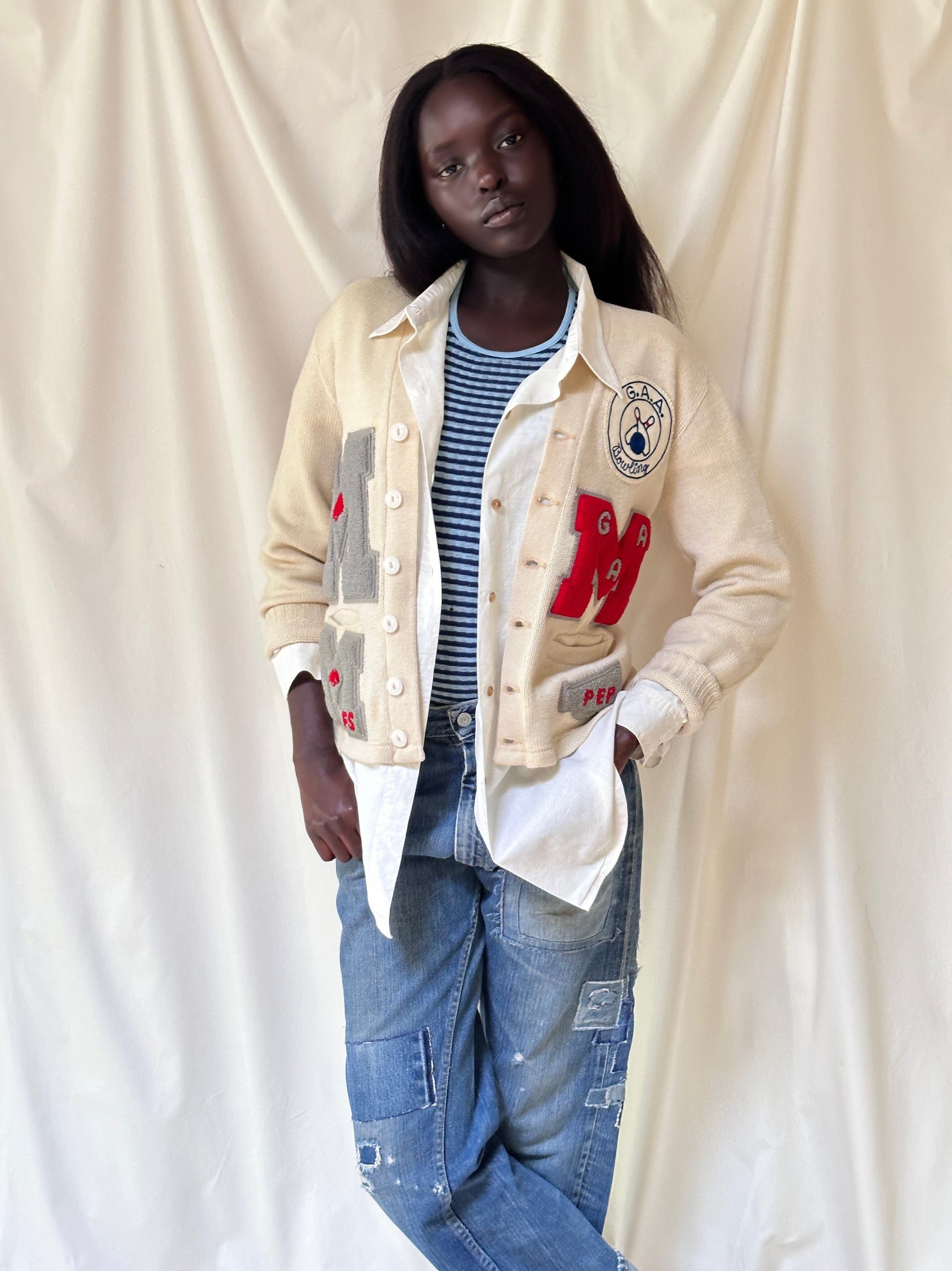 1940’s Princeton Knitting Mills Wool Letterman Sweater