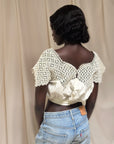 Vintage Edwardian Crochet Bodice Top