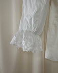 Vintage Edwardian Cotton Chevron Lace Blouse