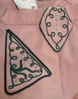 Vintage 1940's Gabardine Hollywood Western Skirt | Chain Stitch Embroidery, Rhinestones & Suede Fringe W:25