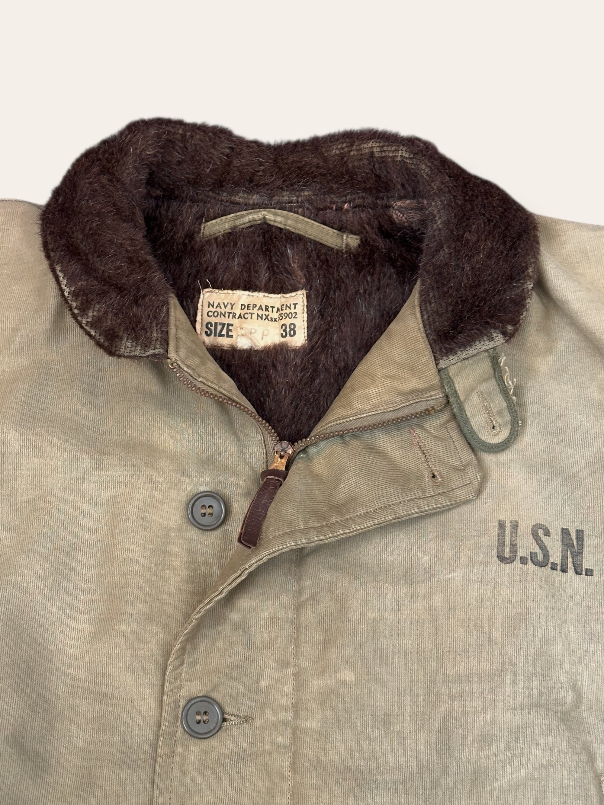 Vintage WWII USN N-1 Deck Jacket 38