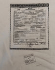 Vintage 1990’s Kurt Cobain Death Certificate Nirvana T-shirt